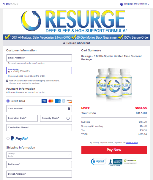 Resurge Checkout